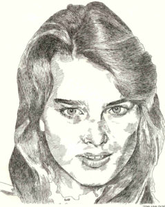 Pentekening Brooke Shields
