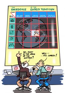 Een InfoComics illustratie voor Oscar Kraan