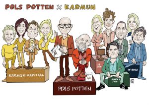 Groepsportret van Pols Potten voor Karmijn