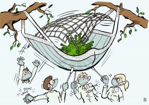 Cartoon over Covid voor RDOG GGD