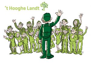 Illustratie voor ansichtkaart van 't Hooghe Landt