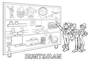 Kleurplaat voor Huntsman